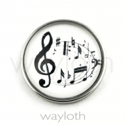 Snap Button Glas Music